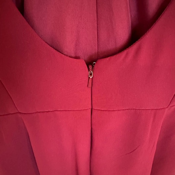 Jenny Packham Womens Burgundy Wine Colored Bridesmaid Formal Cowl Neck Maxi Gown - Picture 5 of 11